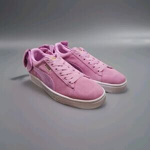 PUMA Suede Bow Jr Sneakers Unisex Kids Pink Suede Bow 4C 35.5 3